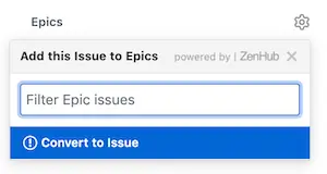 converting epics to issues
