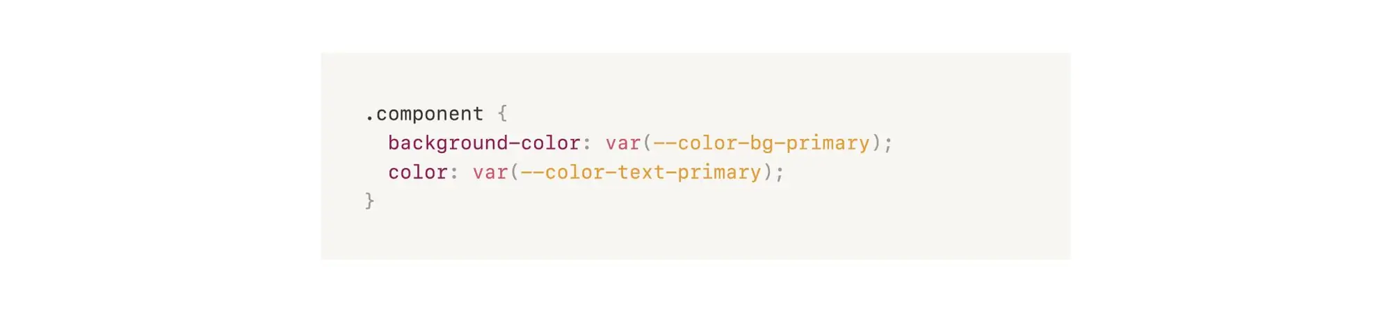 Image of code applying the colors to components