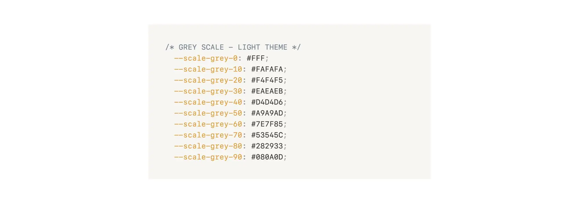 Image of the scale for grey